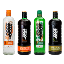 Hooghoudt graanjenever, jonge dubbele graanjenever, kalmoes beerenburg of zachtbitter